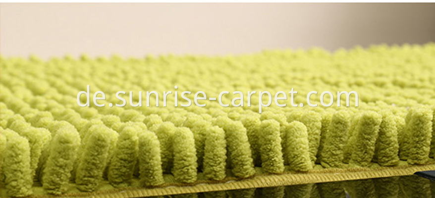 Microfiber Chenille Carpet Rugs green